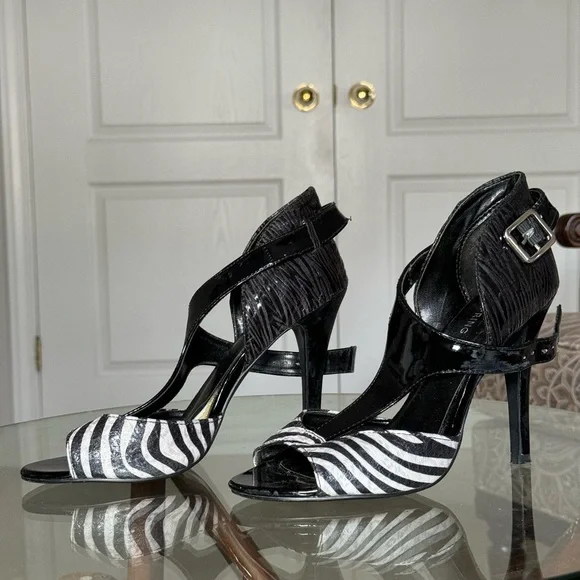 Call It Spring Zebra Pattern Heels - Picture 1 of 9